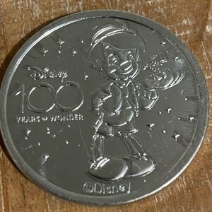 Disney world Pinocchio silver coin